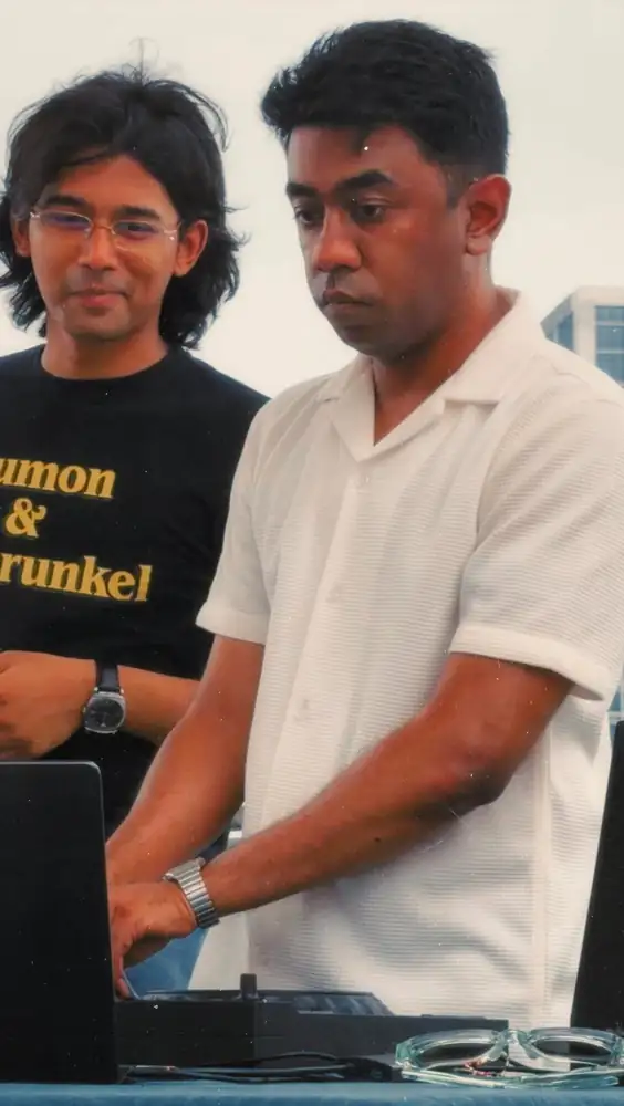 Elius B2B Dameer on a rooftop in Banani, Dhaka